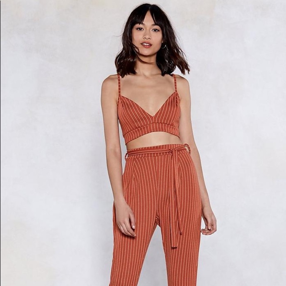 BRAND NEW 💕⚡️ Nasty Gal Crop Top and Pants Set